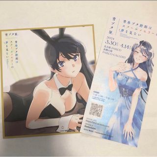 カドカワショテン(角川書店)の青ブタ展　入場特典色紙　桜島麻衣(キャラクターグッズ)