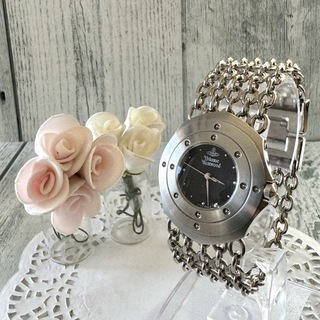 ヴィヴィアンウエストウッド(Vivienne Westwood)の【電池交換済】vivienne ヴィヴィアン 腕時計 チェーン ブラック(腕時計)