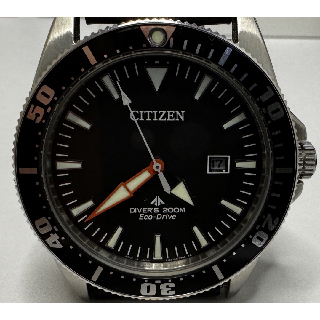 CITIZEN(シチズン)の【美品】シチズン ダイバーズウォッチ 200m防水 ソーラー電池で駆動します メンズの時計(腕時計(アナログ))の商品写真