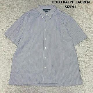 ポロラルフローレン(POLO RALPH LAUREN)の大きいサイズ ラルフローレン 半袖BD ストライプ シアサッカーシャツ ボックス(シャツ)