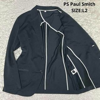 ポールスミス(Paul Smith)の春夏 ポールスミス アンコンジャケット テープデザイン サイズL2 ブラック(テーラードジャケット)