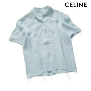 セリーヌ CELINE■シャツ カットソー トップス 水色