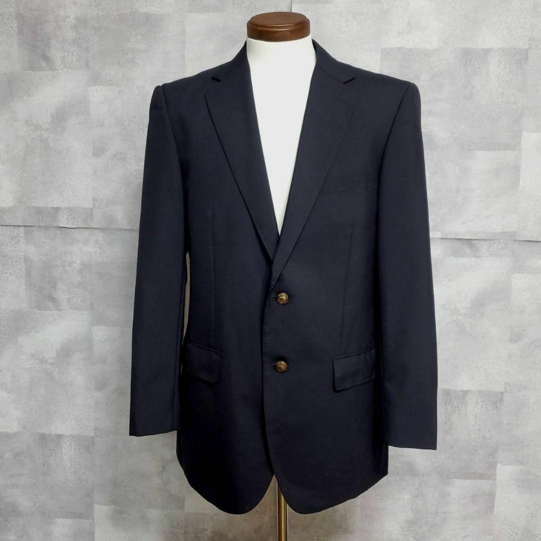 BURBERRY - 美品 XL バーバリー 背抜き モヘア 羊毛 ブレザー 紺 BURBERRY - 美品 XL バーバリー 背抜き モヘア 羊毛 ブレザー 紺