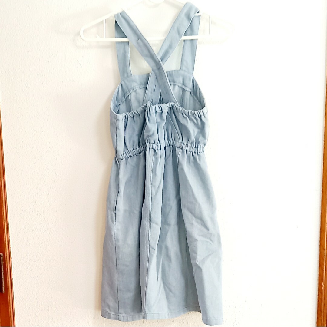 NICE CLAUP(ナイスクラップ)のデニム　ワンピース キッズ/ベビー/マタニティのキッズ服女の子用(90cm~)(ワンピース)の商品写真