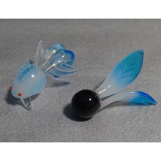 ガラス製　はしおき　金魚＆羽根　2点セット(テーブル用品)