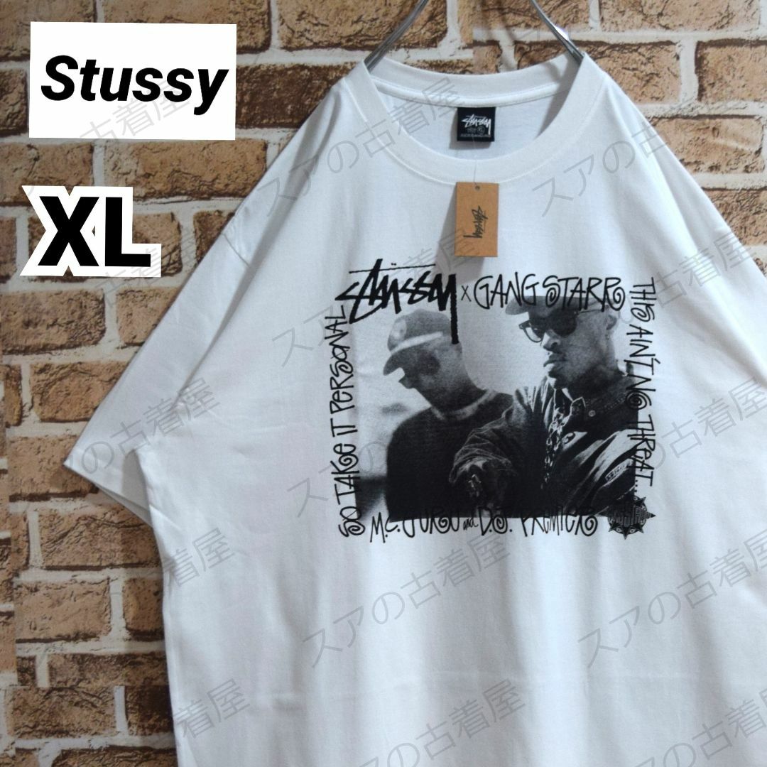 《ステューシー》即完モデル　正規・新品タグ　ギャングスター　白　XL　Tシャツ | フリマアプリ ラクマ