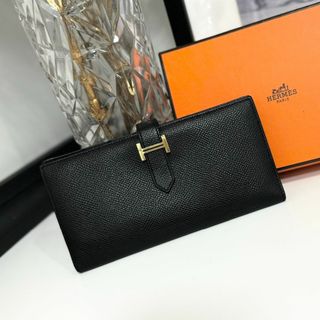 エルメス(Hermes)のエルメス ベアンスフレ ヴォーエプソン ブラック D刻印(財布)