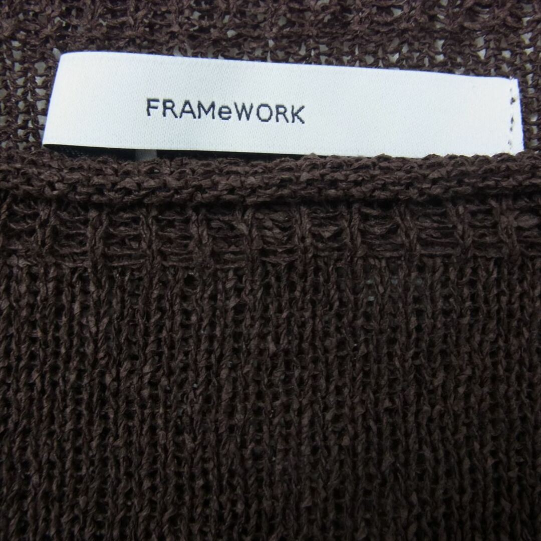 フレームワーク FRAMeWORK ペーパーヤーン ニット ブラウン系【美品】【中古】 レディースのトップス(ニット/セーター)の商品写真