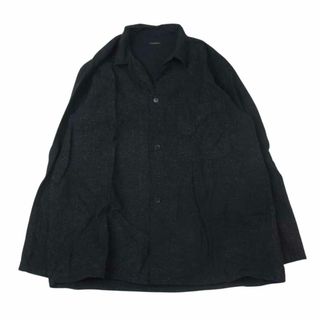 コモリ(COMOLI)のCOMOLI コモリ 23SS X01-01027 リネンドット シャツジャケット ブラック系 2【中古】(シャツ)