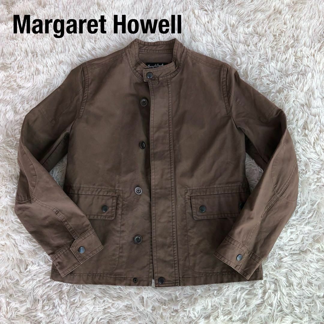 MARGARET HOWELL(マーガレットハウエル)のマーガレットハウエル　コットンジャケット　ブラウン茶色サイズ２ レディースのジャケット/アウター(ミリタリージャケット)の商品写真