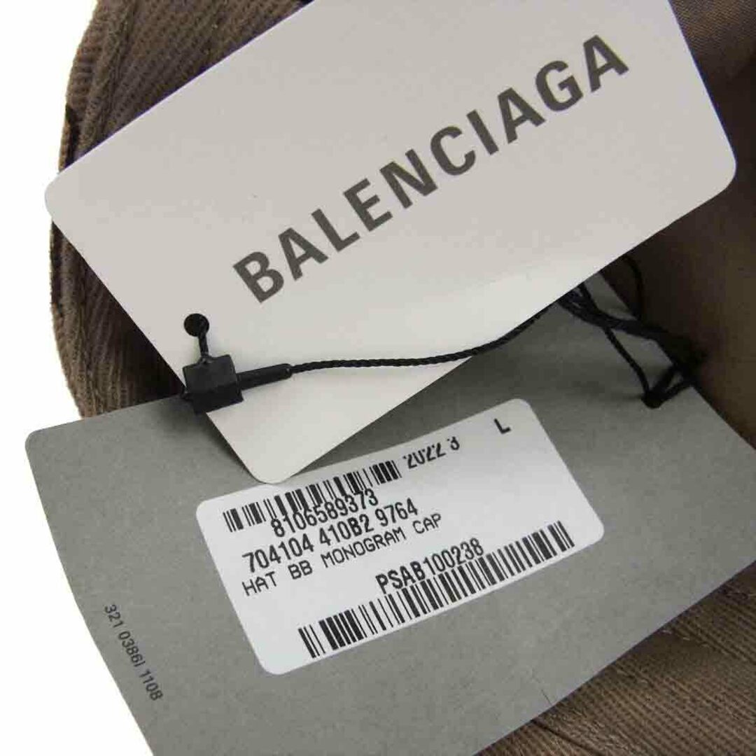 Balenciaga(バレンシアガ)のBALENCIAGA バレンシアガ キャップ 704104 410B2 BB MONOGRAM ロゴ総柄 キャップ ベージュ ブラウン系 L 59cm【新古品】【未使用】【中古】 メンズの帽子(その他)の商品写真