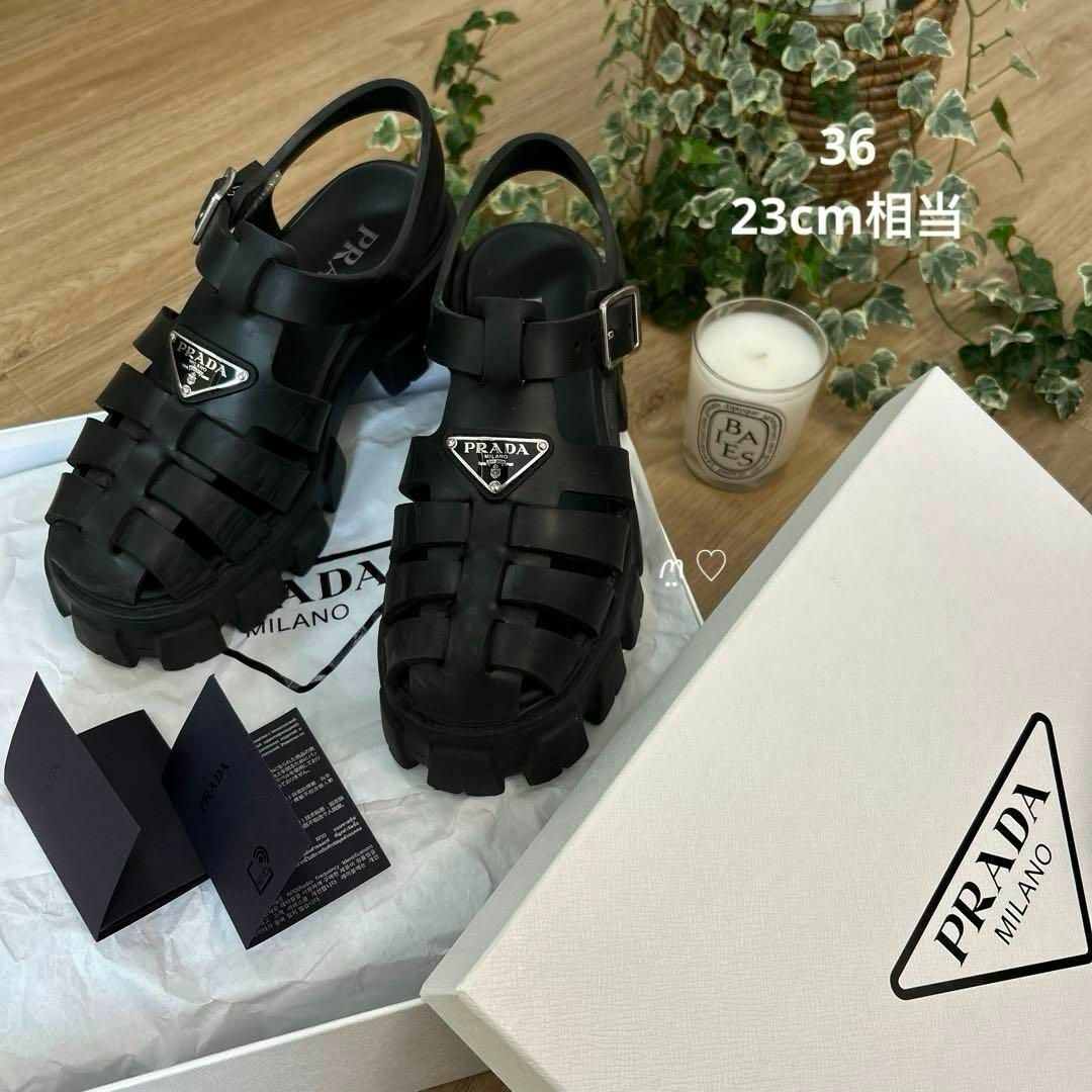 PRADA プラダ モノリスフォームラバーサンダル 36 23cm ブラック | フリマアプリ ラクマ PRADA プラダ モノリスフォームラバーサンダル 36 23cm ブラック | フリマアプリ ラクマ