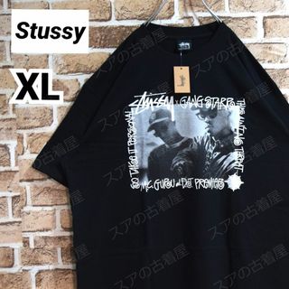 ステューシー(STUSSY)の《ステューシー》即完モデル　正規・新品タグ　ギャングスター　黒　XL　Tシャツ(Tシャツ/カットソー(半袖/袖なし))