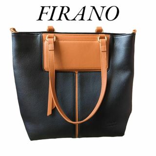 FIRANO - FIRANO トートバッグ ブラック  レザー ショルダーバッグ