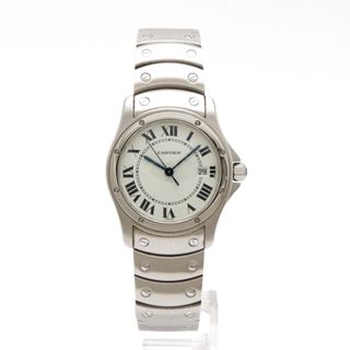 カルティエ(Cartier)のカルティエ サントスロンド ホワイト文字盤 SS メンズ （12370084）(腕時計(アナログ))