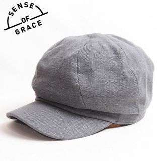 センスオブグレース(SENSE OF GRACE)の新品 SENSE OF GRACE コットンリネンキャスケット グレー フリー(キャスケット)