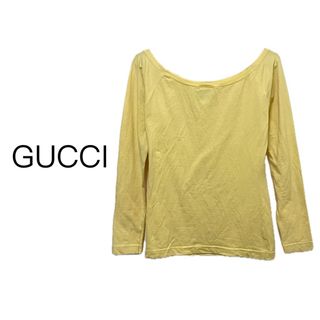 グッチ(Gucci)のGUCCI グッチ  ヴィンテージ ボートネック 長袖 カットソー(カットソー(長袖/七分))