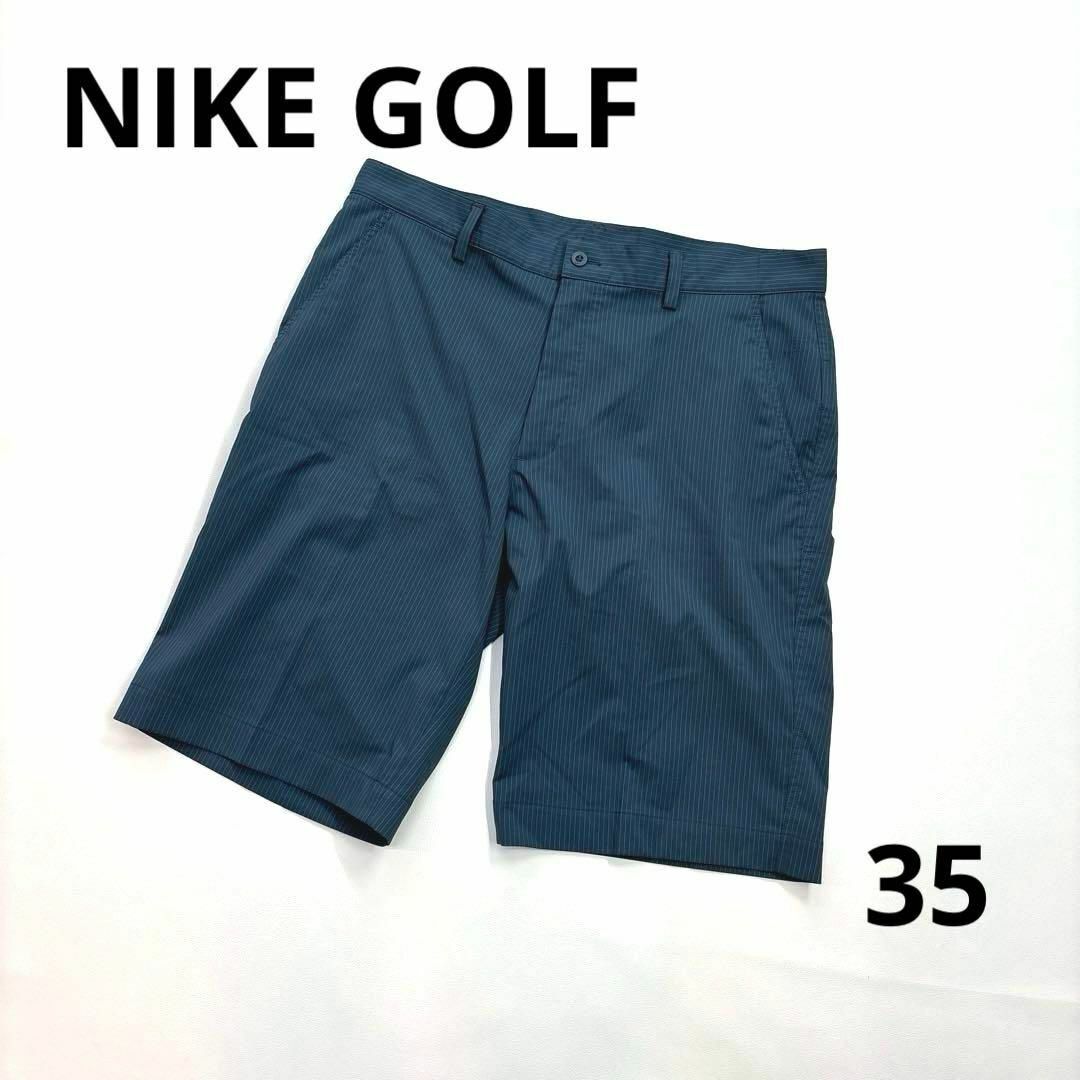 NIKE(ナイキ)のナイキゴルフ　大きいサイズ35 ハーフパンツ　ショートパンツ　ストライプ スポーツ/アウトドアのゴルフ(ウエア)の商品写真