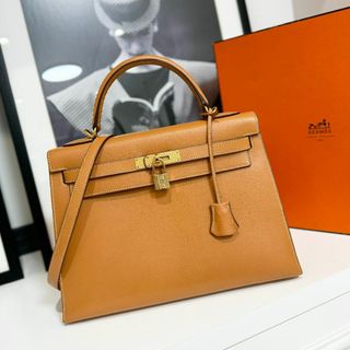 エルメス(Hermes)の美品 エルメス ケリー32 ヴァッシュリエジェ ナチュラル(ハンドバッグ)