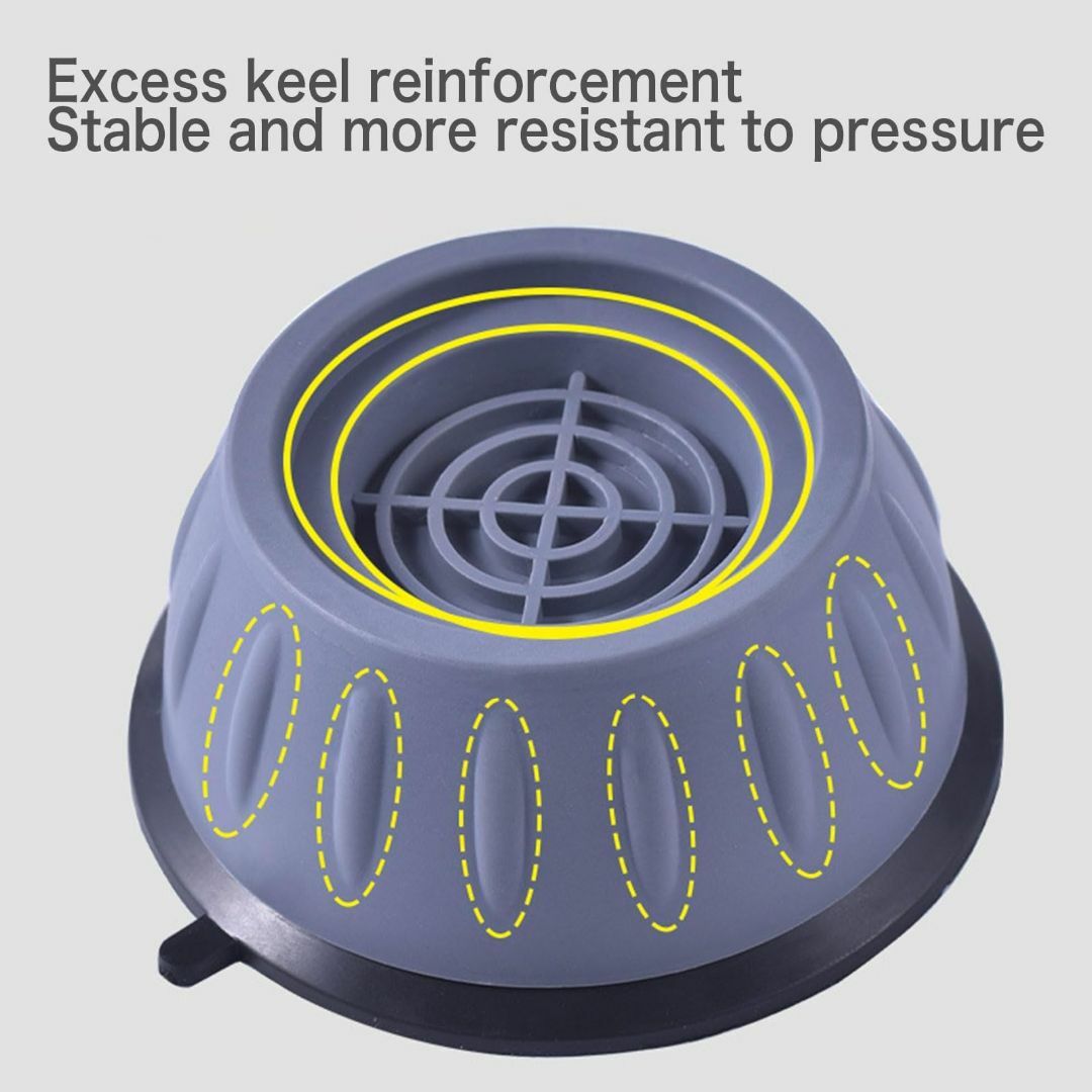 RoBeKaU 洗濯機用防振かさ上げ台 底上げ 防音・防振 洗濯機・冷蔵庫用置き スマホ/家電/カメラの生活家電(洗濯機)の商品写真