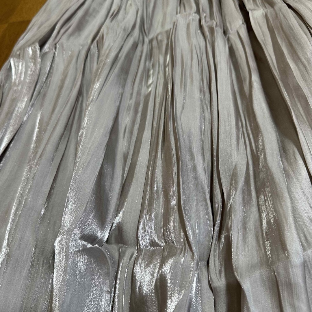 JEANASIS(ジーナシス)の【JEANASIS】ジーナシス シャイニー プリーツスカート フリーサイズ レディースのスカート(ロングスカート)の商品写真