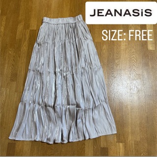 JEANASIS - 【JEANASIS】ジーナシス シャイニー プリーツスカート フリーサイズ