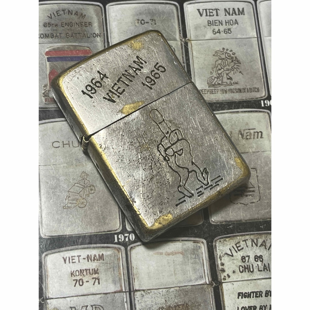 ZIPPO(ジッポー)の【ベトナムZIPPO】本物 1965年製ベトナムジッポー「ファックマン」 メンズのファッション小物(タバコグッズ)の商品写真