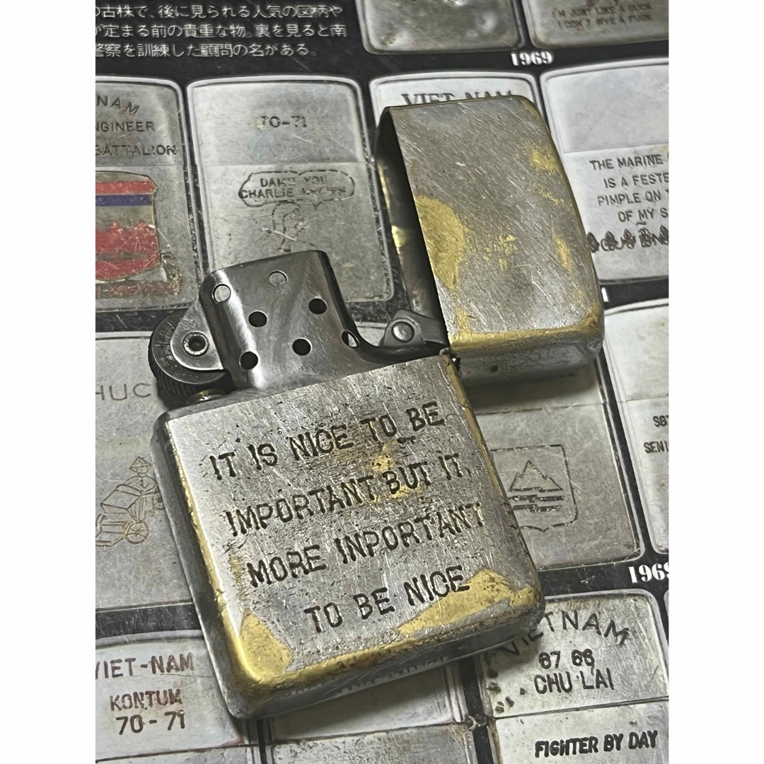 ZIPPO(ジッポー)の【ベトナムZIPPO】本物 1965年製ベトナムジッポー「ファックマン」 メンズのファッション小物(タバコグッズ)の商品写真