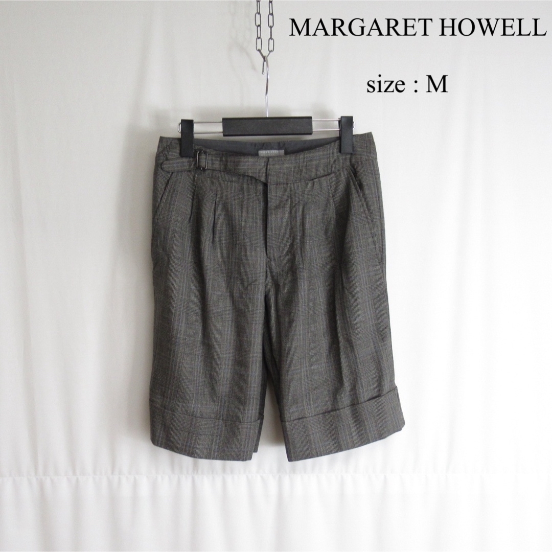 MARGARET HOWELL(マーガレットハウエル)のMARGARET HOWELL グレン チェック タック ショート パンツ 2 レディースのパンツ(ショートパンツ)の商品写真