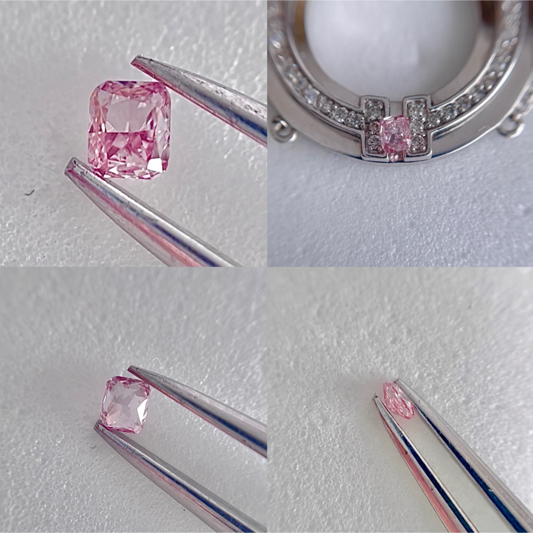 0.051ct SI-2天然ピンクダイヤFANCY INTENSE PINK レディースのアクセサリー(その他)の商品写真