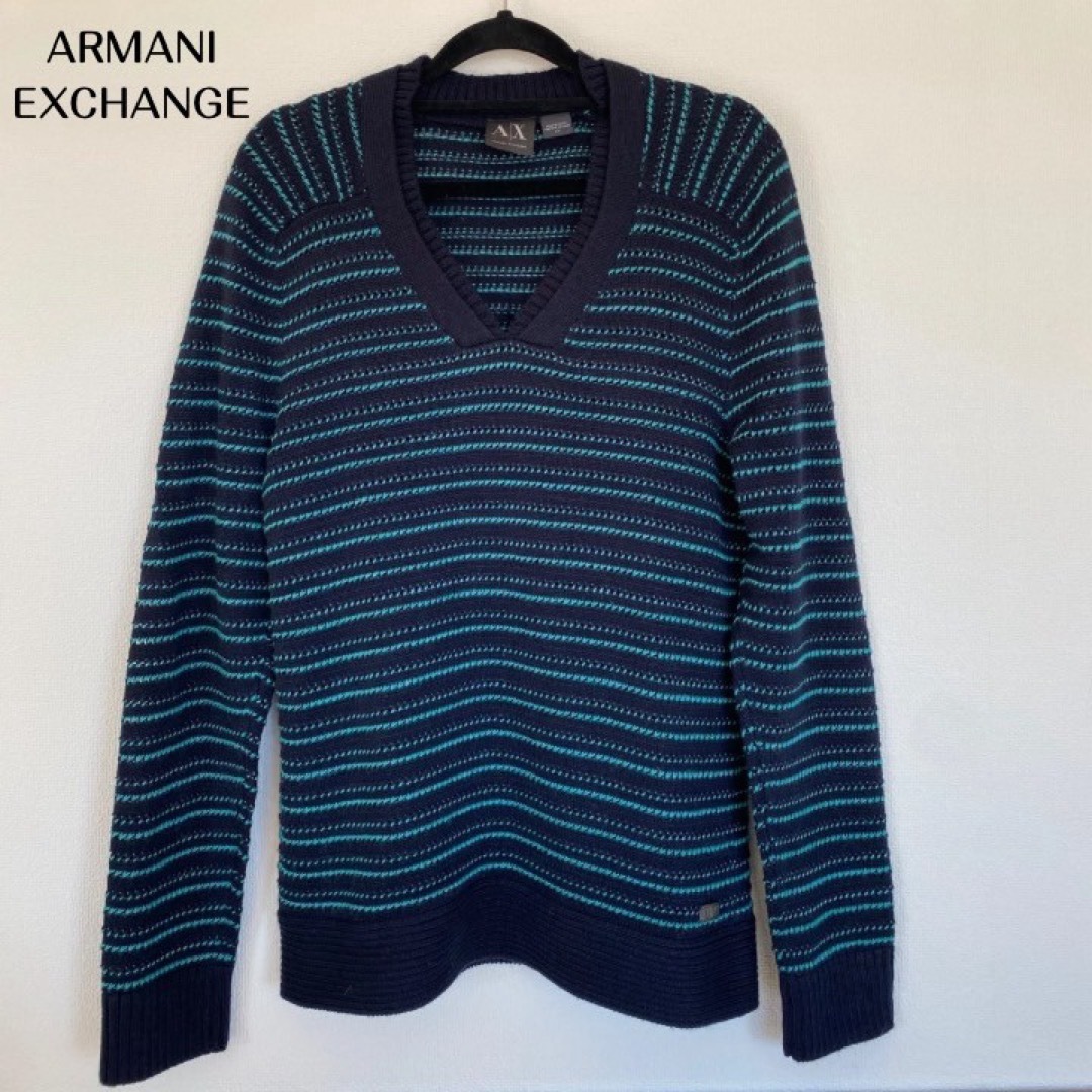 ARMANI EXCHANGE(アルマーニエクスチェンジ)のアルマーニ　セーター　Vネック　ウール メンズのトップス(ニット/セーター)の商品写真