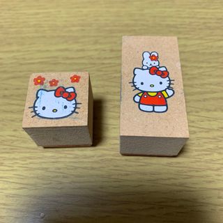 キティスタンプ☆ハンコ2個セット(印鑑/スタンプ/朱肉)