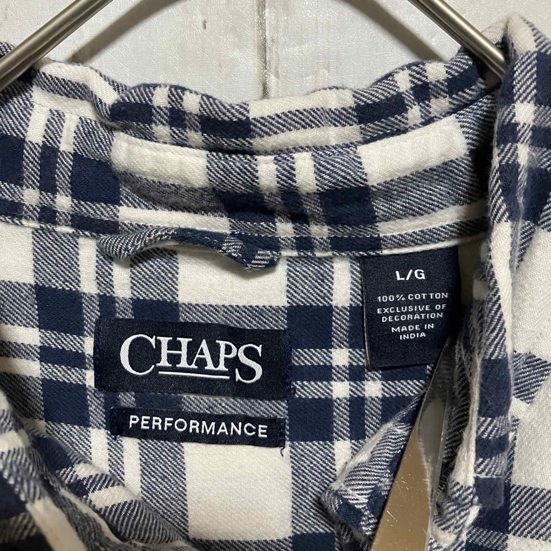 CHAPS(チャップス)のチャップスラルフローレン長袖フランネルチェックシャツワンポイント刺繍Z1152 メンズのトップス(シャツ)の商品写真