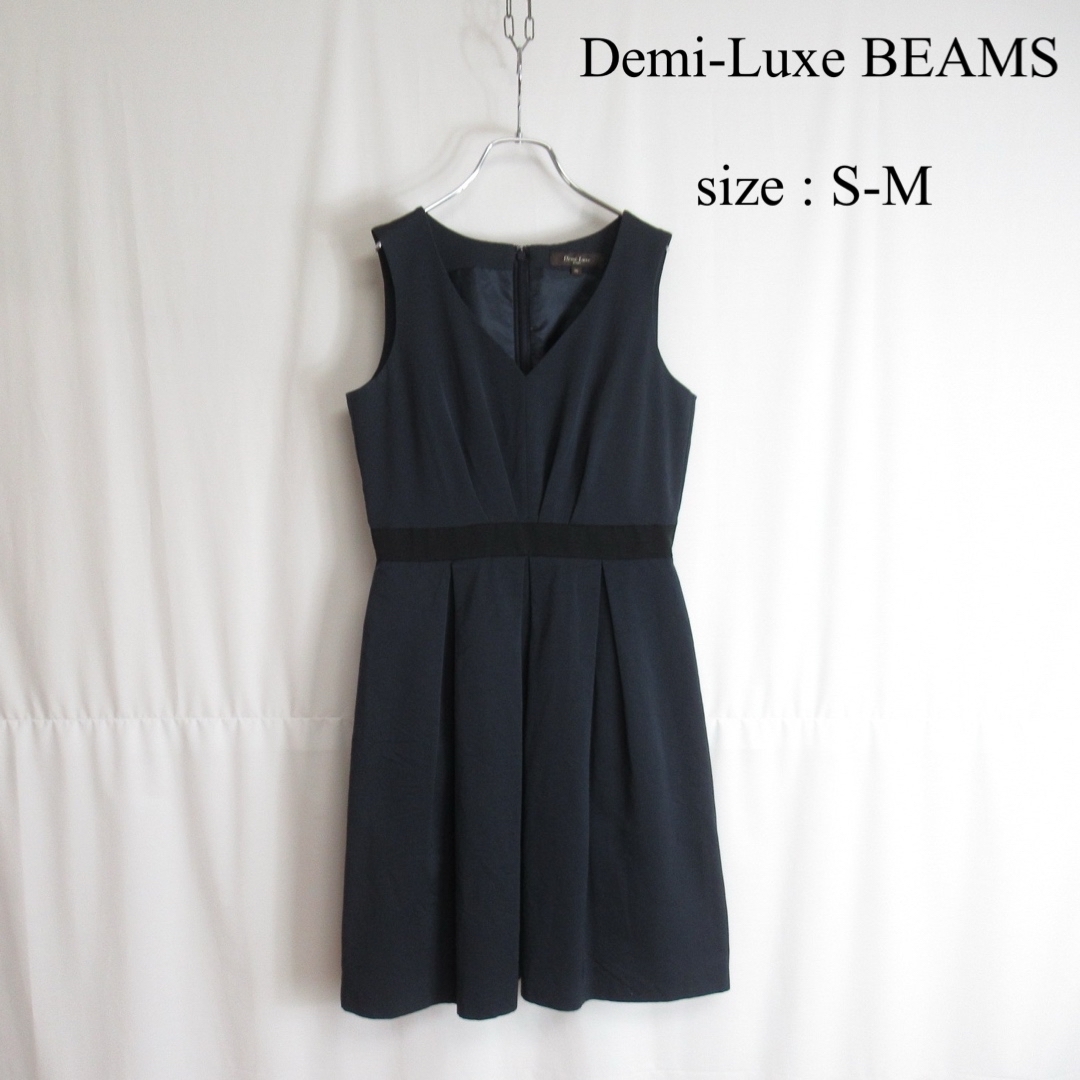 Demi-Luxe BEAMS(デミルクスビームス)のDemi-Luxe BEAMS ノースリーブ コットン ワンピース チュニック レディースのワンピース(ひざ丈ワンピース)の商品写真