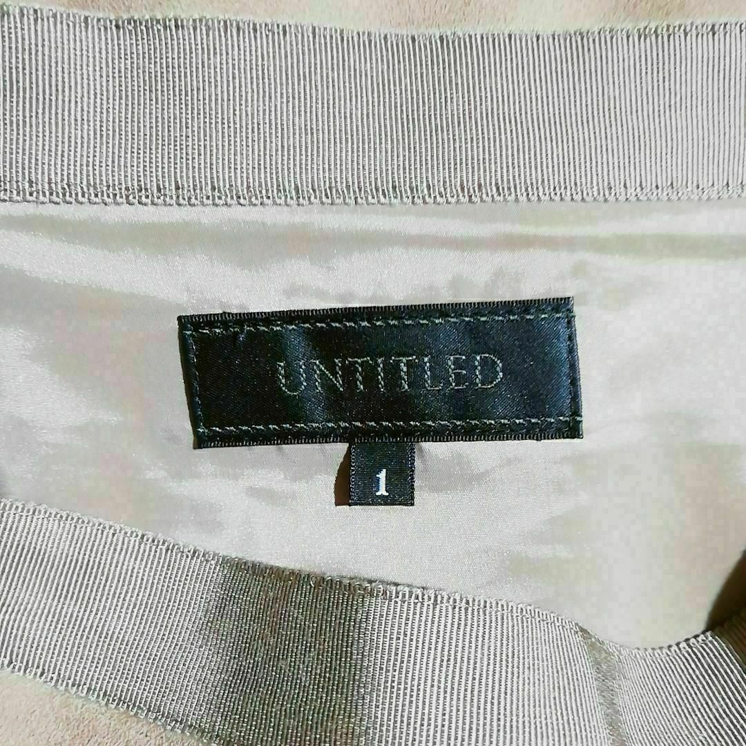 UNTITLED(アンタイトル)のUNTITLED　極上美品　薄手　ひざ丈スカート　Mサイズ　茶系色 レディースのスカート(ひざ丈スカート)の商品写真