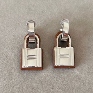 エルメス(Hermes)の【超美品】HERMES エルメス オーケリー ピアス シルバー ブラウン D刻印(ピアス)