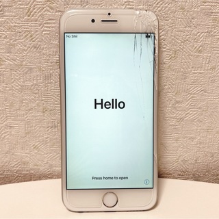 アイフォーン(iPhone)のiPhone6 64GB   NTT ドコモ リセット済、画面割れあります(スマートフォン本体)