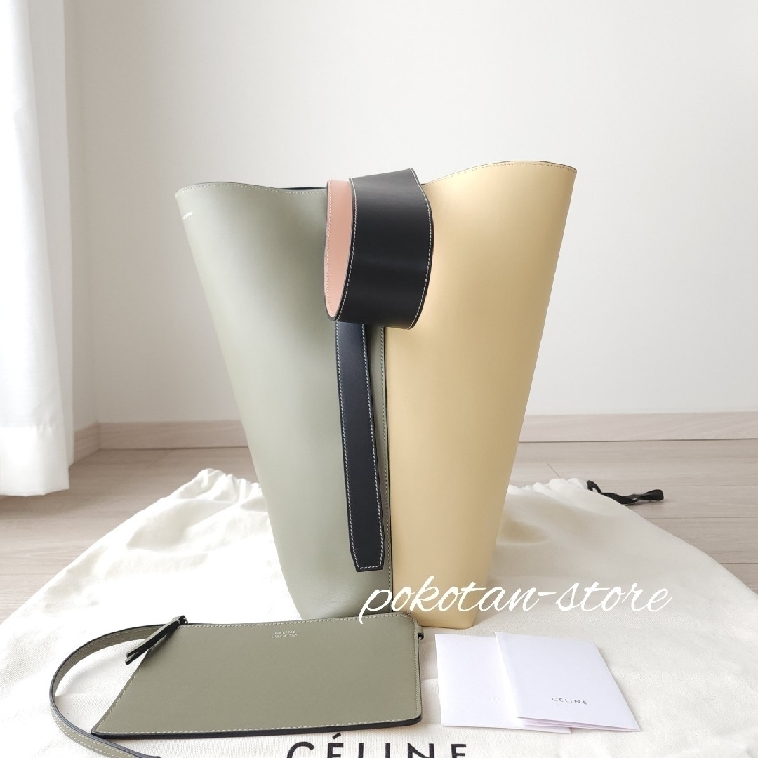 celine(セリーヌ)の極美品【セリーヌ】 フィービー期　カバ　ツイステッド　バイカラー　トートバッグ レディースのバッグ(トートバッグ)の商品写真