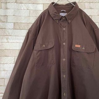 carhartt - カーハート BDシャツ 長袖 革タグ ブラウン 3XL