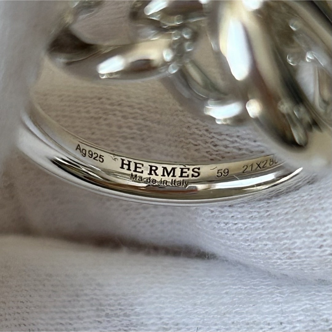 Hermes(エルメス)の【超美品】HERMES エルメス クロワゼットリング Ag925 59 18号 メンズのアクセサリー(リング(指輪))の商品写真