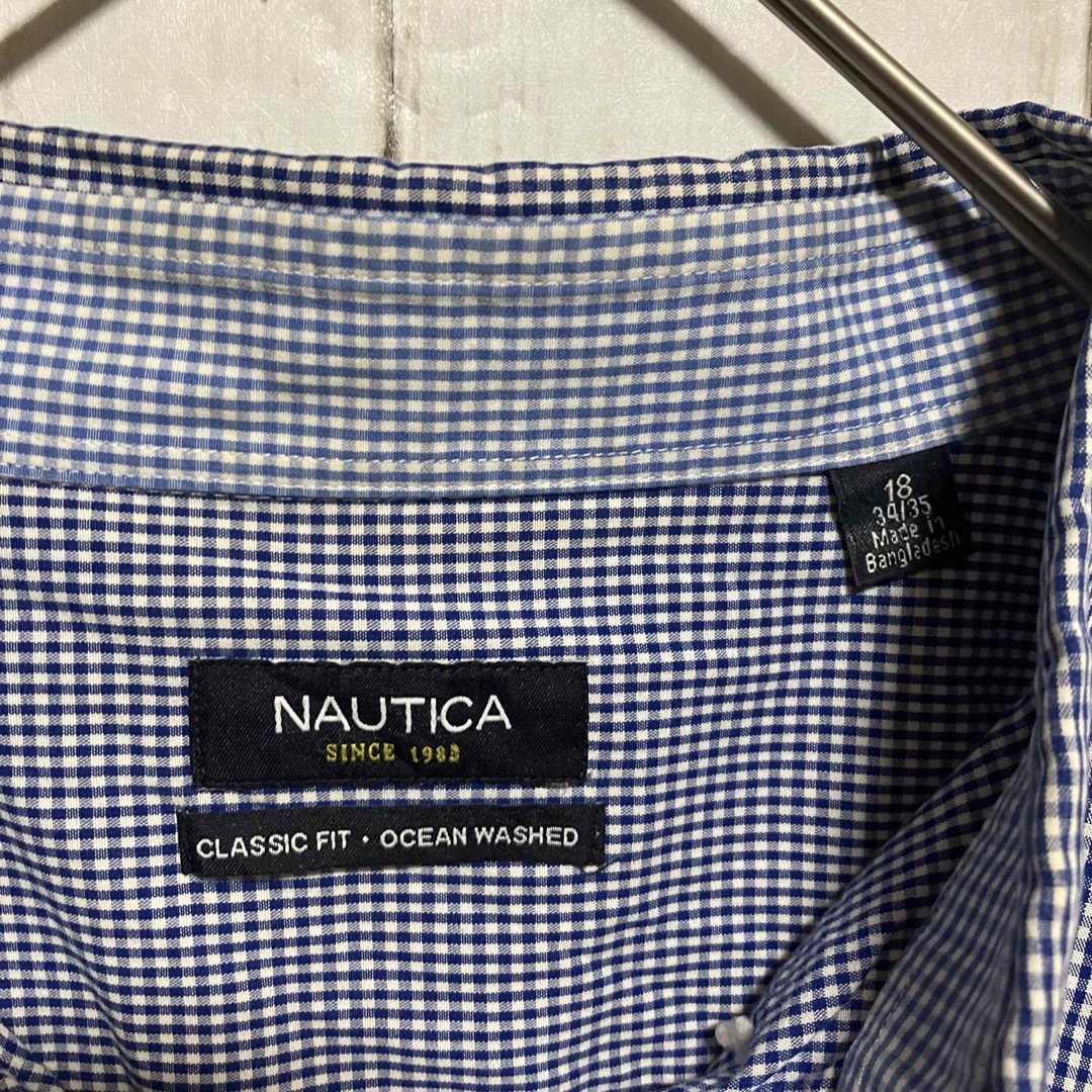 NAUTICA(ノーティカ)のノーティカ長袖BDギンガムチェックシャツワンポイント刺繍ロゴZ1153 メンズのトップス(シャツ)の商品写真