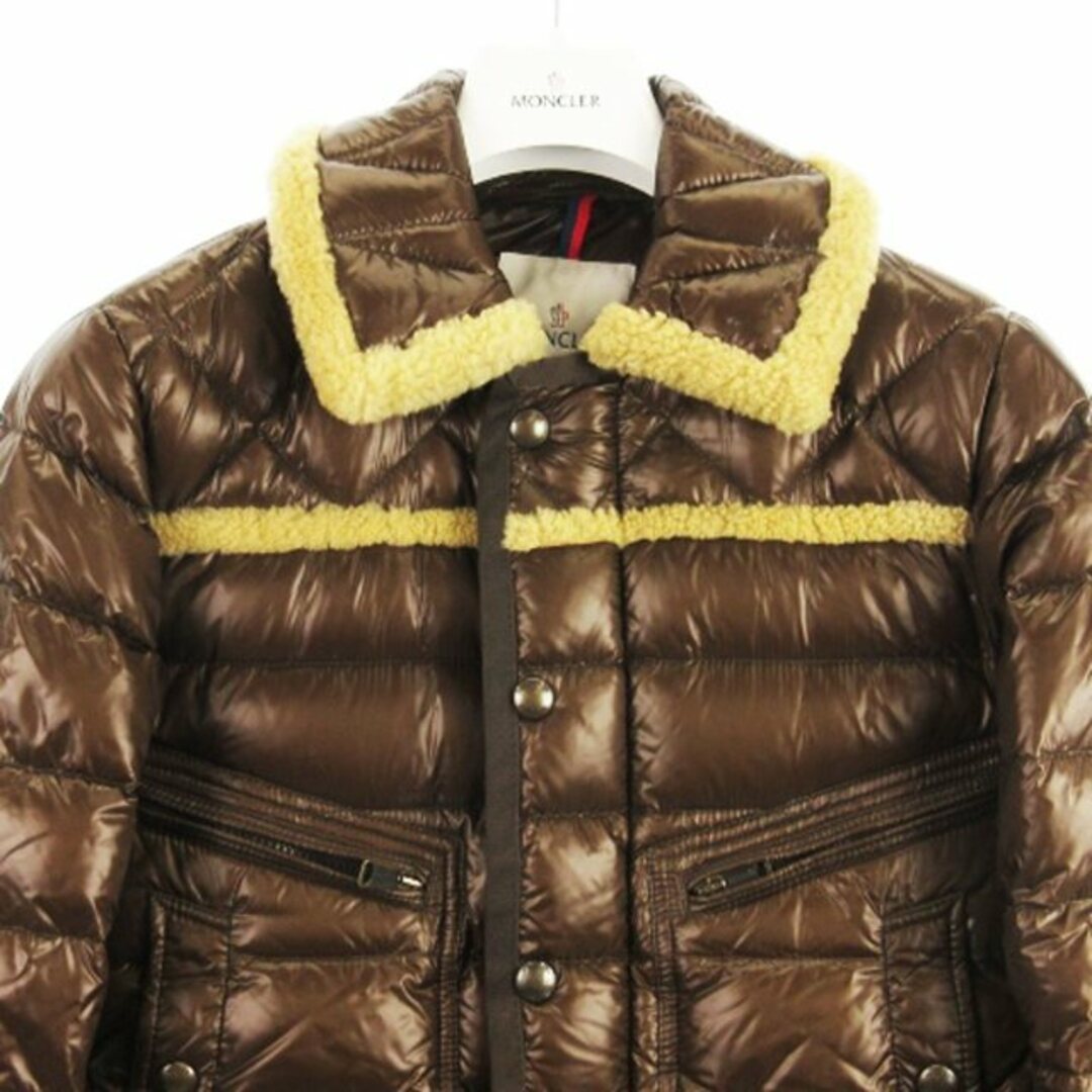 MONCLER(モンクレール)のモンクレール エヴァリスト ダウンジャケット ムートン ブラウン 0 メンズのジャケット/アウター(ダウンジャケット)の商品写真