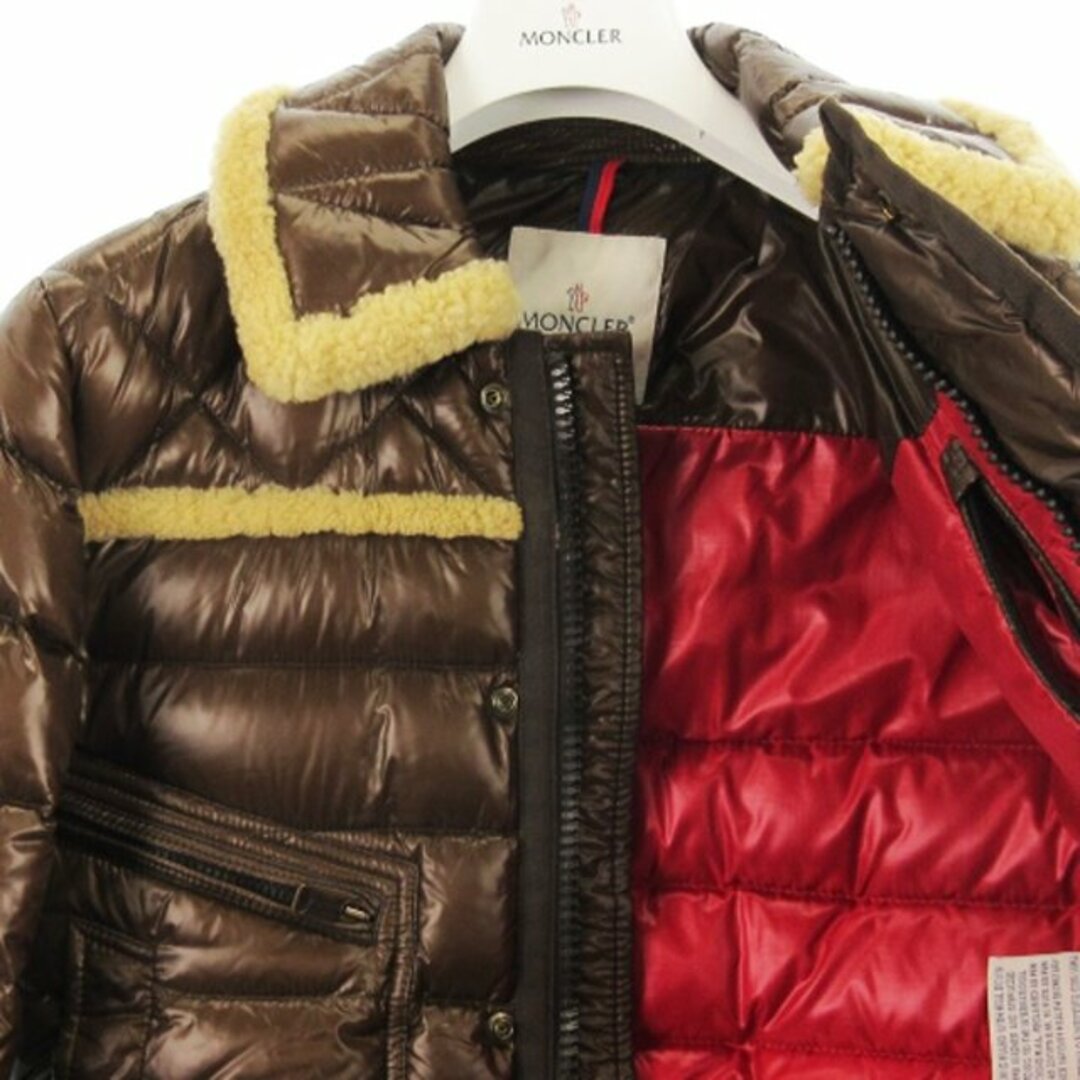 MONCLER(モンクレール)のモンクレール エヴァリスト ダウンジャケット ムートン ブラウン 0 メンズのジャケット/アウター(ダウンジャケット)の商品写真