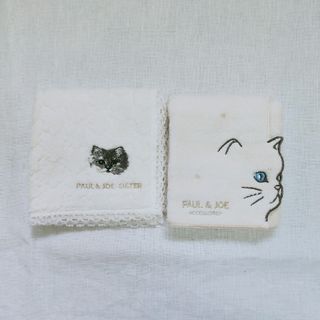 ポール&ジョーシスター(PAUL & JOE SISTER)のPAUL&JOE SISTAR ACCESSOIRES ネコ柄ハンカチ2枚セット(ハンカチ)