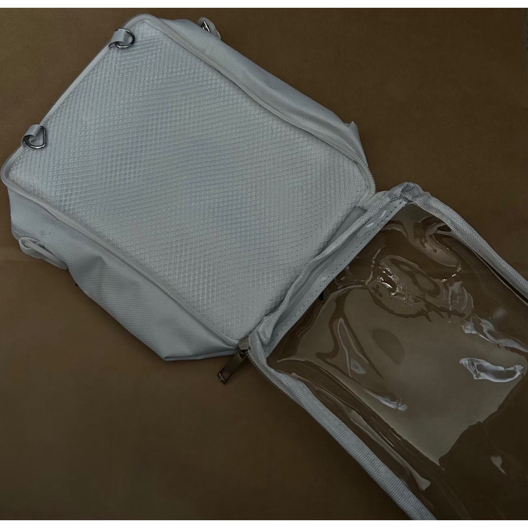 ミニバッグ  推し活 ショルダー   ホワイト ブラック レディースのバッグ(ショルダーバッグ)の商品写真
