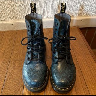 Dr.Martens - 【レア】 ドクターマーチン 8ホール　ブーツ　型押し　グリーン