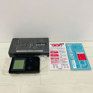 ゲームボーイ(ゲームボーイ)のゲームボーイ　ポケット　ブラック　本体　箱付GAMEBOY pocket(携帯用ゲーム機本体)