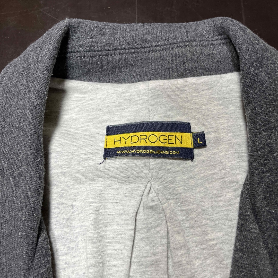 HYDROGEN(ハイドロゲン)のHYDROGEN  スエット生地　ジャケット　L メンズのジャケット/アウター(テーラードジャケット)の商品写真