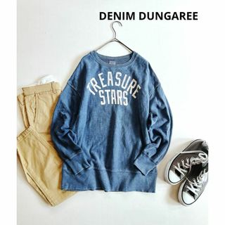 DENIM DUNGAREE - DENIM DUNGAREE ヴィンテージ加工 ロゴスウェット レディースＬ