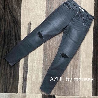 アズールバイマウジー(AZUL by moussy)の【送料無料】AZUL by moussy デニム　ジーンズ　ダメージ　サイズ:S(デニム/ジーンズ)